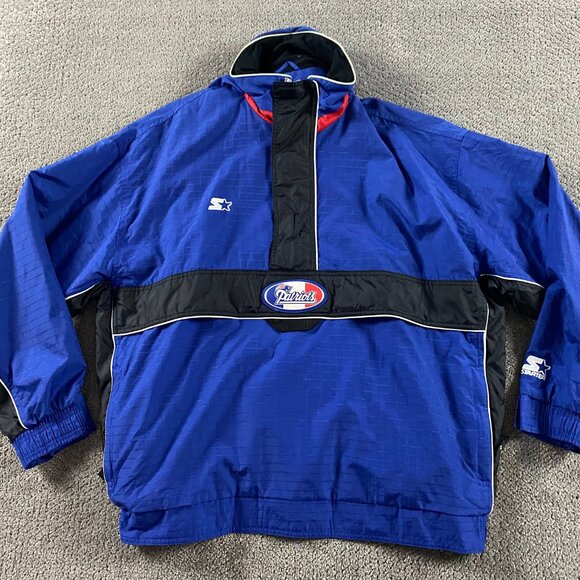 Vintage 90s Starter New England Patriots Jacket Men's XL Pullover NFL Pro Line - Picture 2 of 16